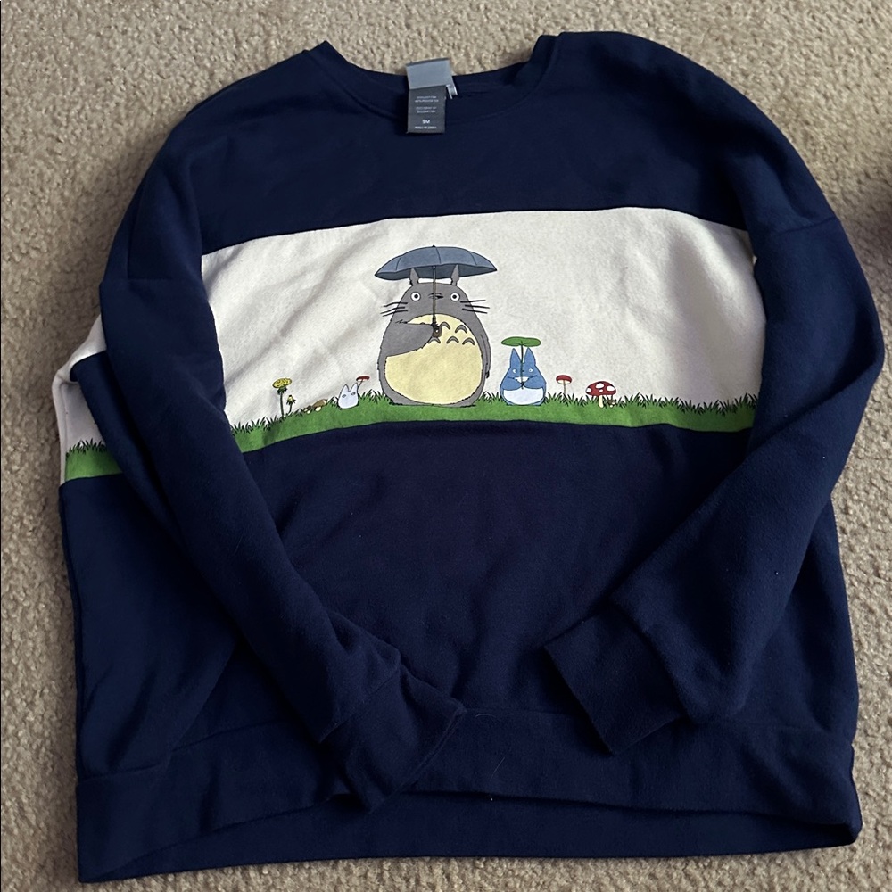 Navy Blue Graphic Women Sweater